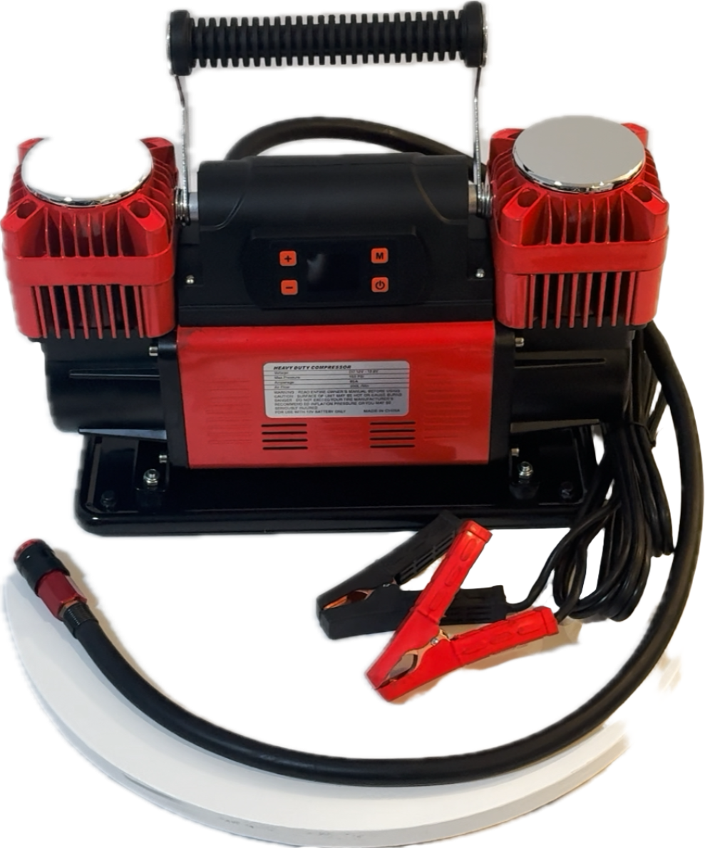 $350-$370 Digital Combo Pac 300LPM 12V Twin Cylinder Heavy Duty Offroad, Overland Air Compressor